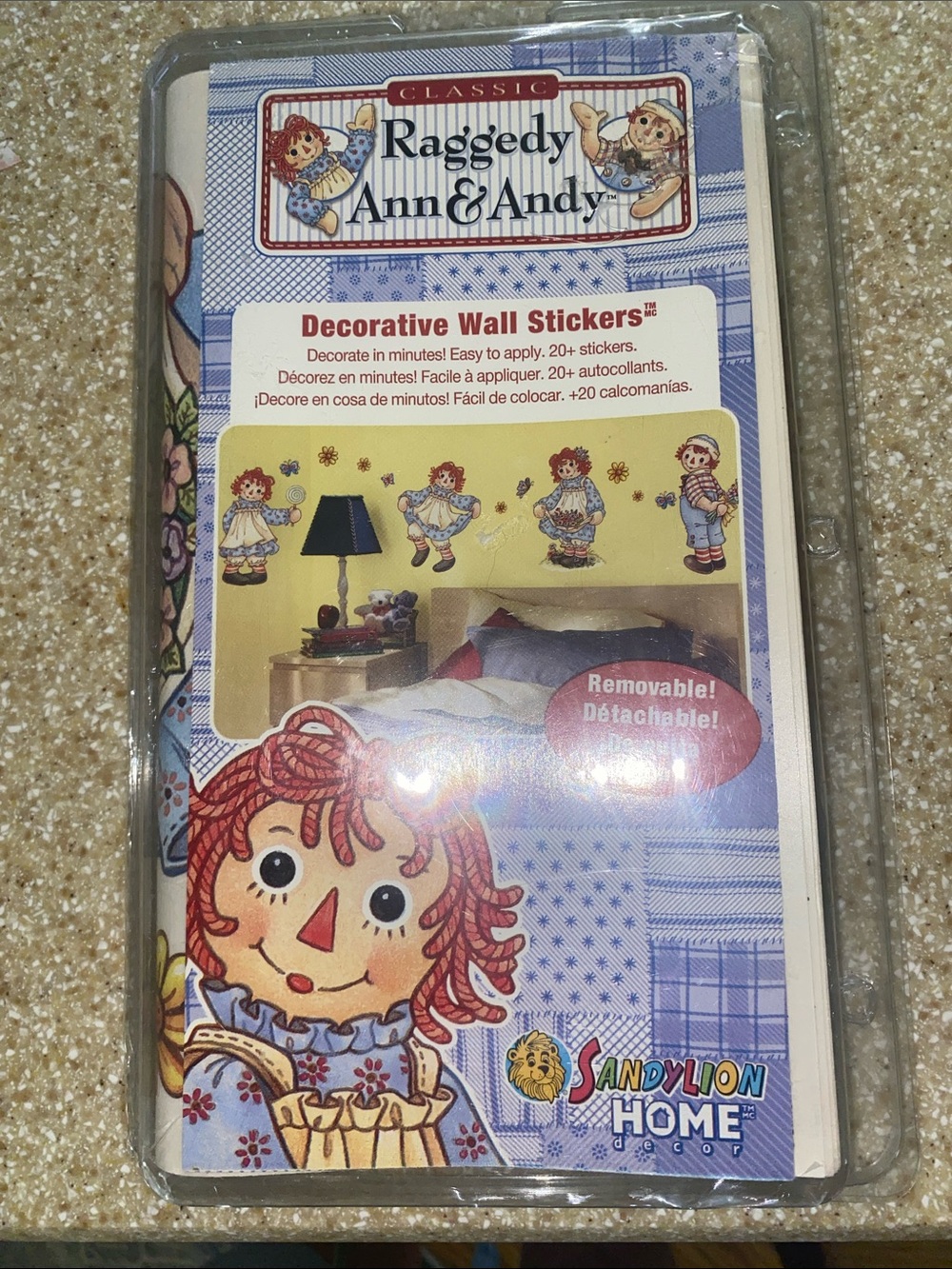 Classic Raggedy Ann & Andy Removable Decorative Wall Stickers - Red/Blue